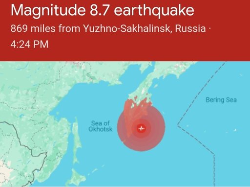 UPDATE - Cutremur puternic în Extremul Orient al Rusiei / Alerte de tsunami / Japonia şi Hawaii ordonă evacuări / Cel mai puternic cutremur de pe planetă din 2011 încoace / Un vulcan a început să erupă - VIDEO