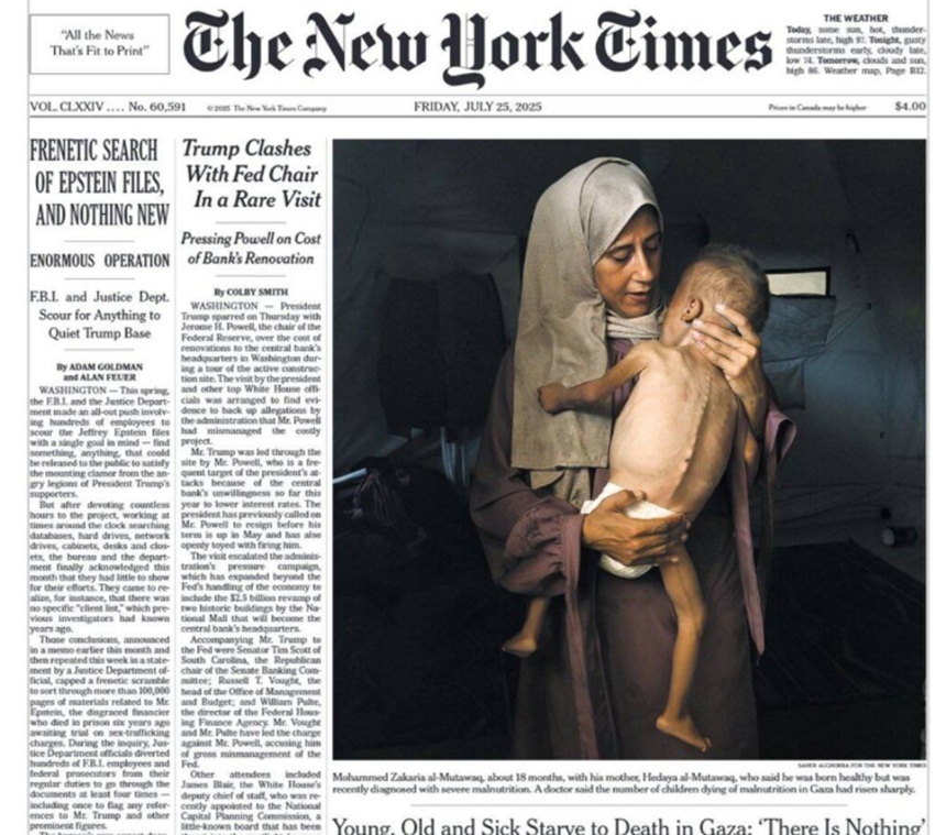 The New-York Times, acuzat de ”minciună” după publicarea unei imagini prin care denunţă foametea în Fâşia Gaza
