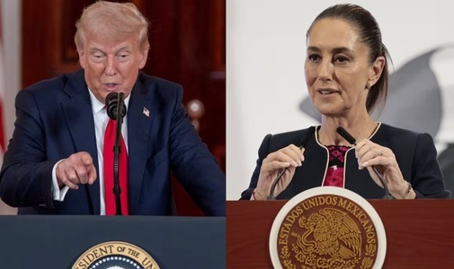 Trump anunţă, după o convorbire la telefon cu Sheinbaum, că taxele vamale impuse de SUA Mexicului urmează să rămână neschimbate, 25%, timp de 90 de zile. Miliardarul ameninţa să le crească la 30%