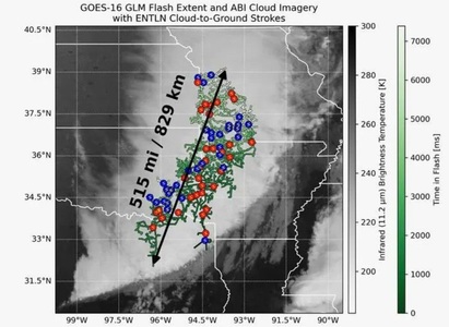 Un mega-fulger de 820 de kilometri, cât de la Paris la Veneţia, noul record validat de Organizaţia Meteorologică Mondială