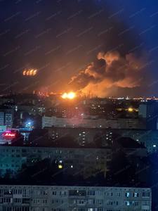 Incendiu la o rafinărie Lukoil din Volgograd după un atac cu drone ucrainene