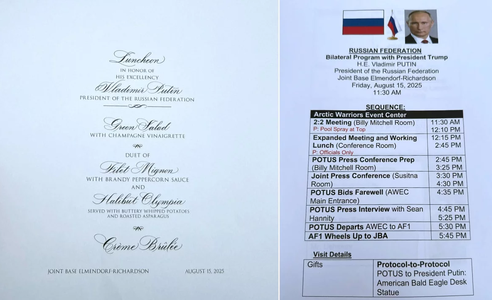 Documente uitate de partea americană în imprimanta centrului de business al unui hotel din Alaska arată noi detalii despre summitul Trump-Putin