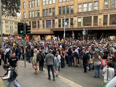 Manifestaţii importante în Australia în sprijinul poporului palestinian - VIDEO