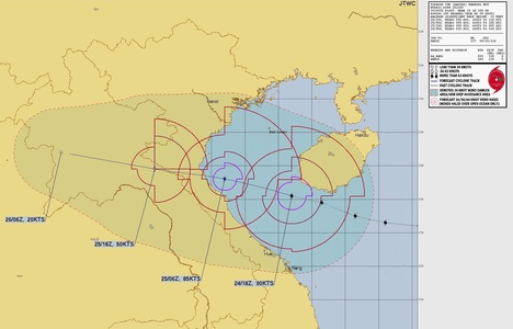 Taifunul Kajiki se apropie de Vietnam. Au început evacuările în masă şi aeroporturile au fost închise