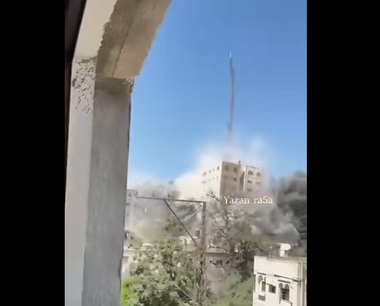 Israelul a distrus un nou bloc-turn din oraşul Gaza - VIDEO