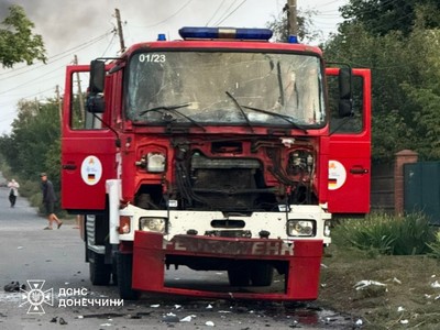O dronă rusă atacă pompierii din Kramatorsk şi avariază o maşină de pompieri