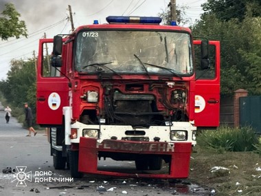 O dronă rusă atacă pompierii din Kramatorsk şi avariază o maşină de pompieri