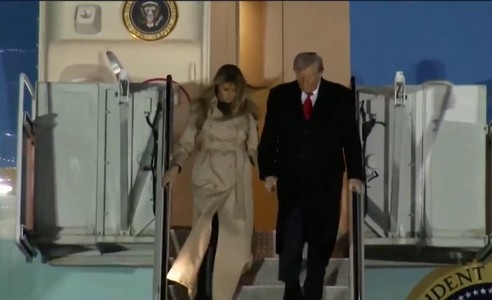 Donald Trump a ajuns în Marea Britanie în a doua sa vizită de stat, o premieră - VIDEO