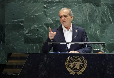 ”Iranul nu a căutat niciodată şi nu va căuta niciodată să fabrice o bombă atomică”, dă asigurări preşedintele iranian Massoud Pezeshkian la tribuna ONU