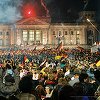 Democraţiile europene sunt în pericol, avertizează Merz şi Macron la 35 de ani de la reunificarea Germaniei