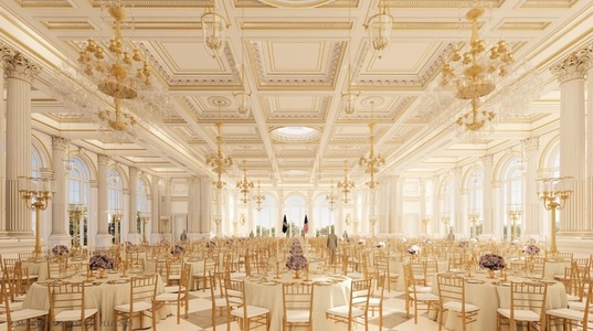 Donald Trump a organizat o cină pentru miliardarii care au făcut donaţii pentru sala sa de bal