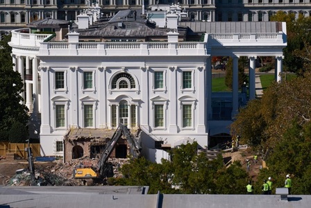Trump a demolat în realitate întreaga Aripă de Est a Casei Albe
