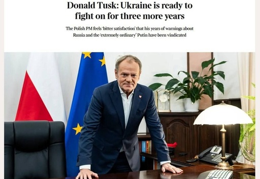 Ucraina este ”pregătită se lupte încă doi, trei ani” împotriva Rusiei, dezvăluie Tusk după o convorbire cu Zelenski. ”Mi-e teamă că este prea târziu să ne pregătim deplin împotriva tuturor ameninţărilor, dar nu este prea târziu să ne pregătim pentru a supravieţui”