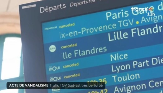 Sabotaj în Franţa. Traficul trenurilor de mare viteză a fost puternic perturbat pe parcursul zilei de luni, în urma unui incendiu de origine „probabil criminală”