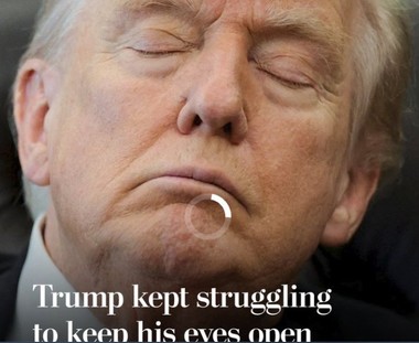 Imagini cu Trump care pare să-şi ţină cu greu ochii deschişi în timpul unui eveniment în Biroul Oval s-au viralizat pe reţelele sociale - VIDEO, FOTO