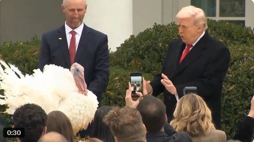 Donald Trump profită de tradiţia graţierii curcanilor de Ziua Recunoştinţei pentru a-şi ataca adversarii politici - VIDEO