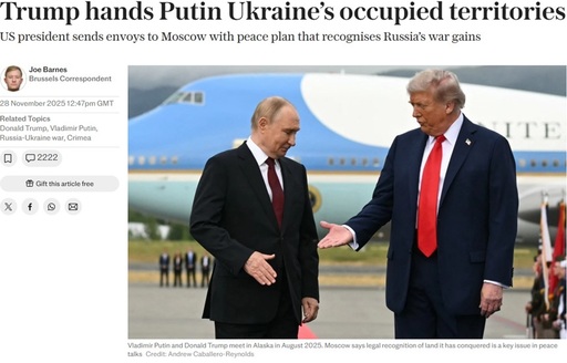 Trump îi dă lui Putin teritoriile ocupate în Ucraina, dezvăluie The Telegraph