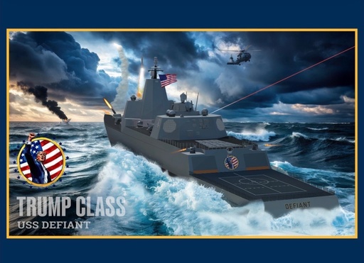 Trump dezvăluie un plan pentru a construi nave de război „clasa Trump”, cele mai mari de până acum, pentru a spori puterea maritimă a SUA în cadrul „Flotei de aur”