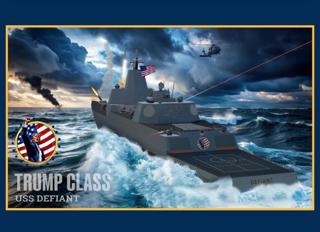 Trump dezvăluie un plan pentru a construi nave de război „clasa Trump”, cele mai mari de până acum, pentru a spori puterea maritimă a SUA în cadrul „Flotei de aur”