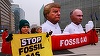 Greenpeace manifestează cu efigii uriaşe ale lui Trump şi Putin la Bruxelles şi cere UE să renunţe la energiile fosile. ”Nu putem să înlocuim o dependenţă cu alta”