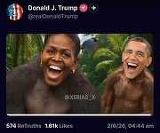 Trump a şters de pe Truth Social videoclipul rasist în care soţii Obama erau înfăţişaţi ca maimuţe, în urma indignării stârnite inclusiv în rândul apropiaţilor săi