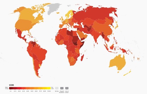 România a mai coborât un loc în Indexul de percepţie a corupţiei întocmit de Transparency International, fiind la egalitate cu Benin şi Sao Tome şi Principe
