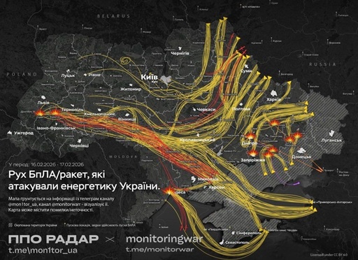Rusia ”dispreţuieşte eforturile de pace” printr-un atac nocturn masiv înaintea negocierilor de la Geneva, denunţă Sîbiga. Moscova a lansat 29 de rachete şi 396 de drone, potrivit Forţelor Aeriene ucrainene