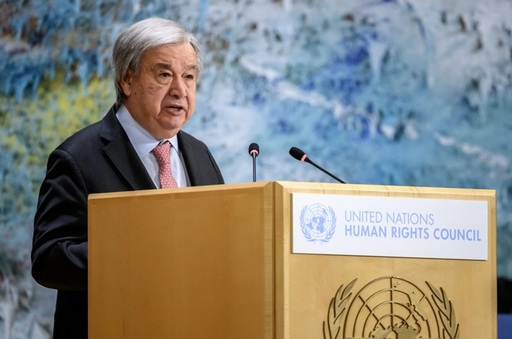 Secretarul general al ONU Antonio Guterres denunţă, în deschiderea Consiliului Drepturilor Omului, la Geneva, o ascensiune a ”legii celui mai puternic” în lume, care se traduce printr-un ”atac de mare anvergură în toată lumea” împotriva drepturilor omului