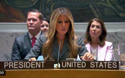 Melania Trump a devenit prima soţie a unui lider mondial în funcţie care a prezidat Consiliul de Securitate al ONU