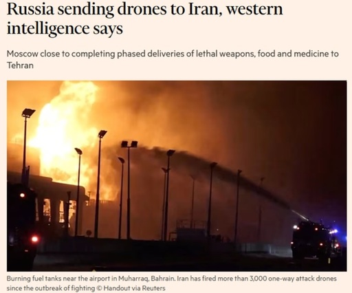 Rusia, pe punctul de a trimite drone, medicamente şi hrană Iranului, dezvăluie FT