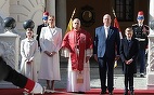 Leon al XIV-lea, primit de prinţul Albert al II-lea şi prinţesa Charlène în prima vizită a unui Papă în principatul Monaco