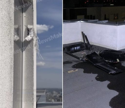 O dronă a căzut pe acoperişul unui bloc din Chişinău