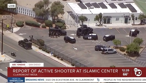 Poliţia din San Diego, în sudul Californiei, anunţă că a neutralizat o ameninţare, în urma unor focuri de armă într-un centru islamic
