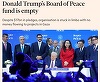 Consiliul Păcii al lui Trump n-a primit nicio finanţare şi este împotmolit în probleme juridice, dezvăluie Financial Times