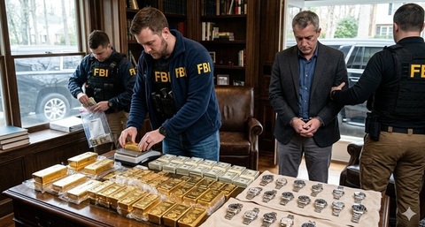 Un fost spion american, David Rush, arestat după descoperirea unor lingouri de aur în valoare de 40 mil $ la o percheziţie la locuinţa acestuia. El a fost inculpat şi cu privire la încasarea a 77.000 $ ca rezervist US Navy şi că minţit cu privire la diplo