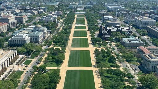 Un uriaş „8647”, simbol anti-Trump, a apărut pe peluza National Mall din Washington