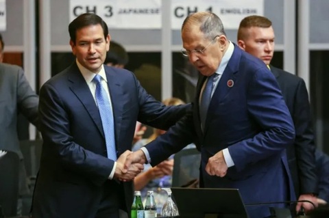 Discuţii între ministrul rus de Externe, Serghei Lavrov, şi secretarul de stat al SUA, Marco Rubio