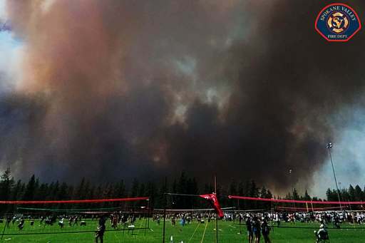 SUA: Mii de oameni, somaţi să-şi părăsească locuinţele pe măsură ce un incendiu de vegetaţie cu propagare rapidă se extinde în comitatul Spokane, Washington