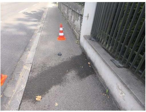 Dispozitiv incendiar improvizat, plasat pe trotuar lângă gardul exterior al Ambasadei României în Elveţia / Incendiul, stins de echipa ambasadei / NU au fost persoane rănite / MAE: România colaborează cu autorităţile elveţiene în acest sens - FOTO