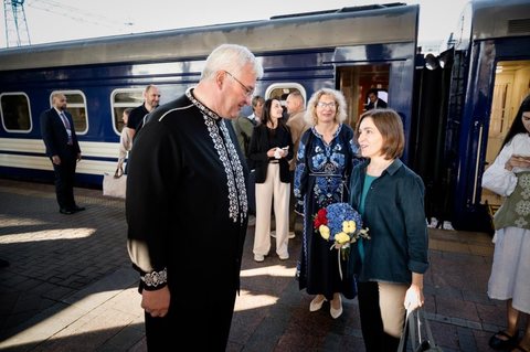 Maia Sandu şi liderii Marii Britanii, Estoniei, Luxemburgului şi preşedintele Consiliului European au sosit la Kiev