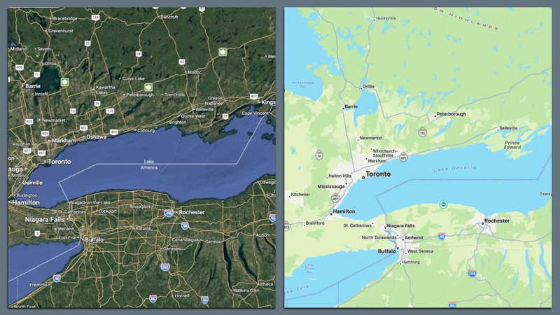 Google Maps se conformează cerinţelor lui Donald Trump şi va afişa de acum înainte „Lacul America” în loc de „Lacul Ontario” pentru utilizatorii din SUA