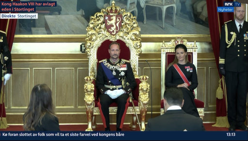 Regele Haakon al Norvegiei a depus jurământul de loialitate în parlament