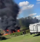 SUA - Un avion militar F-16 s-a prăbuşit şi a luat foc în Michigan, în timpul unui exerciţiu de antrenament / Pilotul s-a catapultat - VIDEO