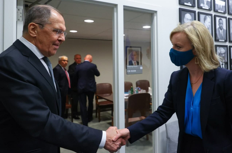 Liz Truss, la Moscova miercuri şi joi, prima vizită a unui şef al diplomaţiei britanice în Rusia de mai bine de patru ani, într-un efort britanic în criza ucraineană