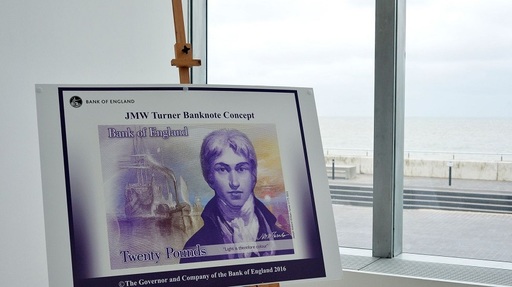 Un autoportret al pictorului J.M.W. Turner şi un tablou al acestuia, pe viitoarele bancnote de 20 de lire sterline