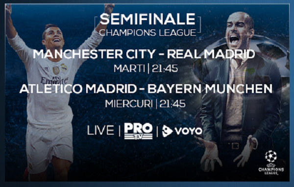 Pro TV transmite în direct meciuri din UEFA Champions League şi UEFA Europa League