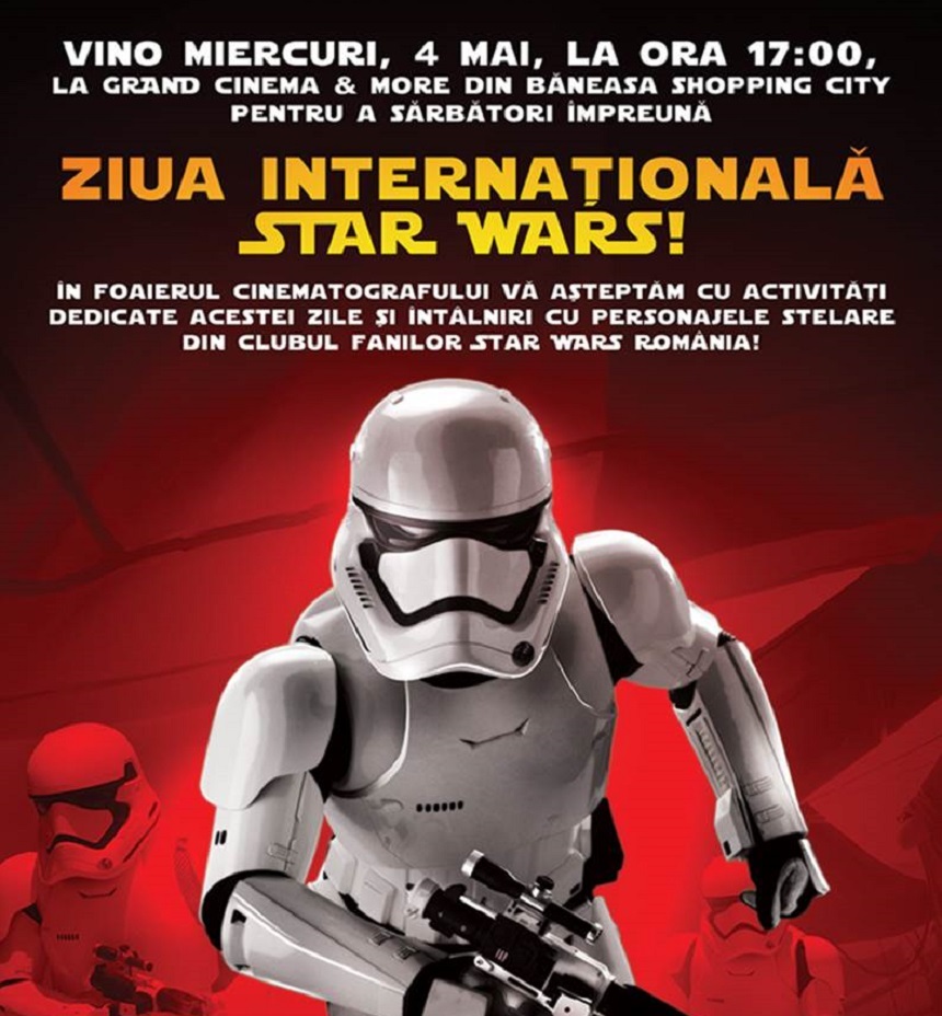 Ziua Internaţională ”Star Wars”, celebrată pentru al doilea an consecutiv în România, pe 4 mai
