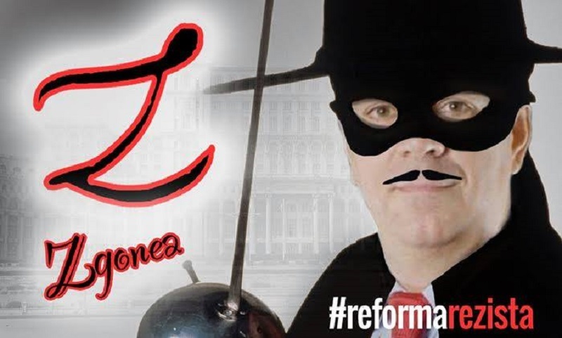 Valeriu Zgonea a postat pe Facebook o imagine ce-l înfăţişează drept Zorro