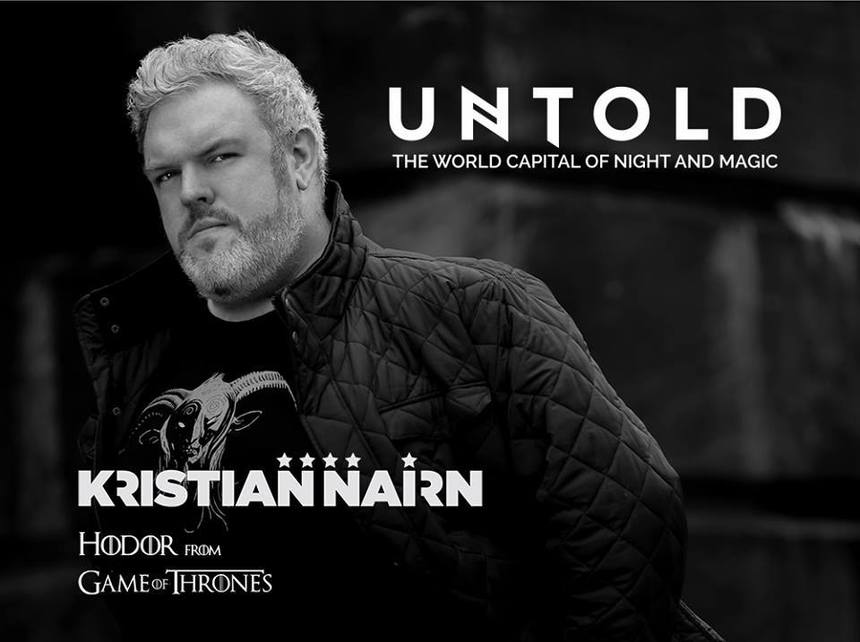Actorul Kristian Nairn, interpretul personajului Hodor în ”Urzeala tronurilor”, urcă pe scena festivalului ‪Untold‬ 2016