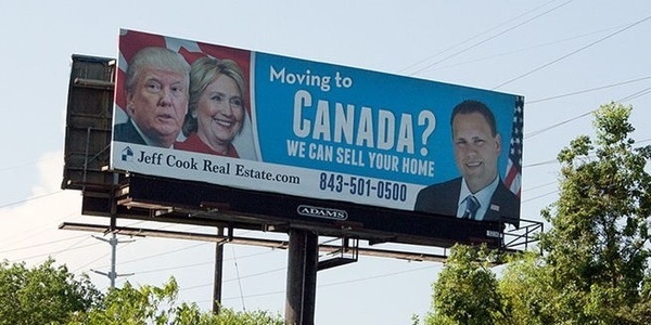 O firmă americană de tranzacţii imobiliare îşi face reclamă prezentând mutarea în Canada ca alternativă la Trump şi Clinton